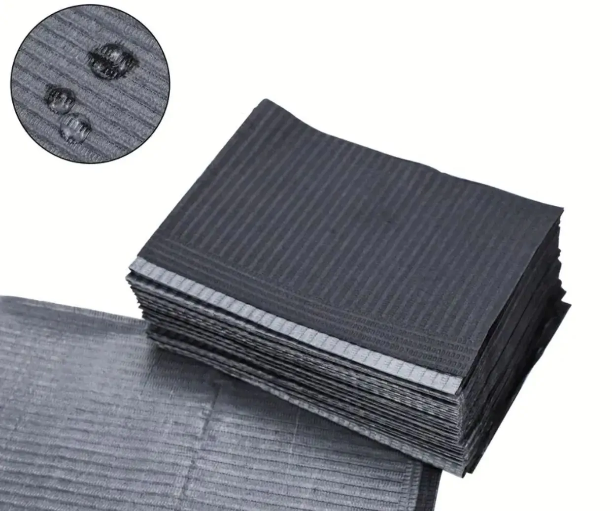 Dental Bibs - Black - Pack of 20