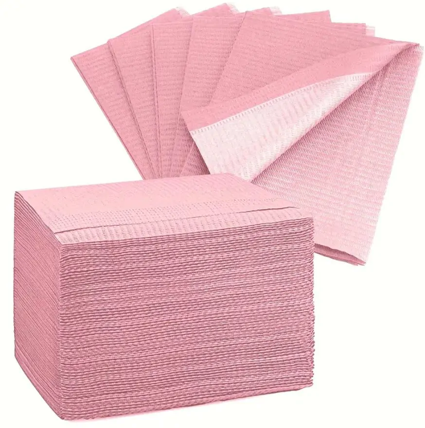 Dental Bibs - Pink - Pack of 200