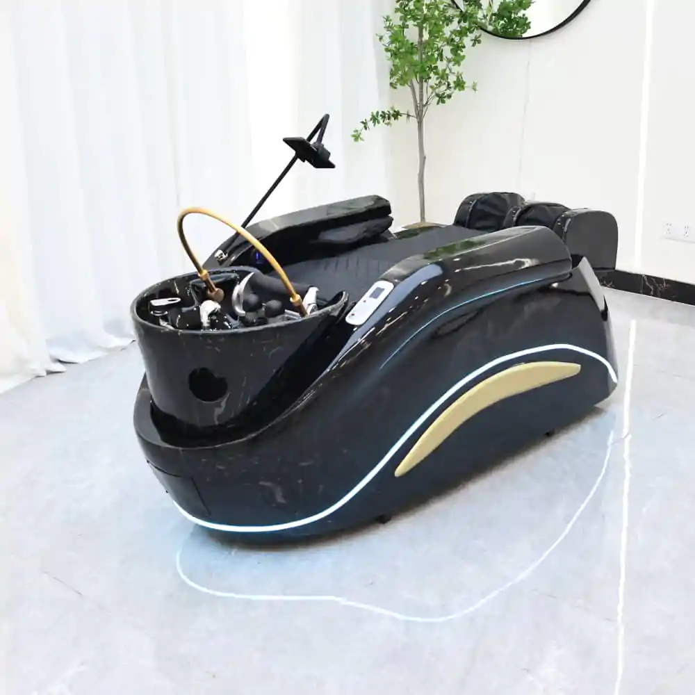 Deluxe Japanese Head Spa with Massage Chair - Black - Image 12