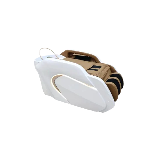 Gold Deluxe Spa Japanese Head Spa with Massage Chair  – White & Taupe