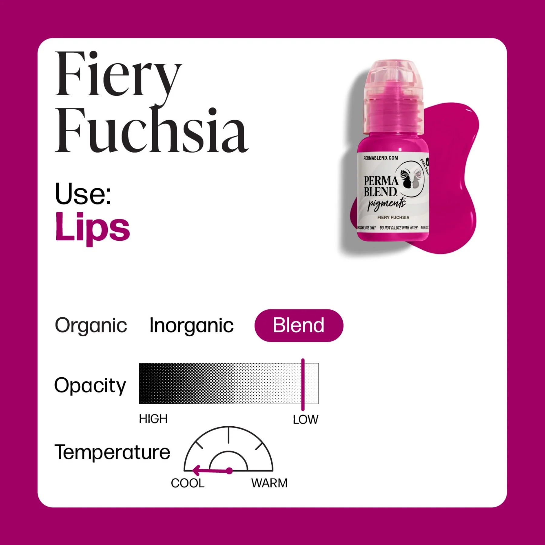 Perma Blend Lip Pigments - Fiery Fuchsia - Image 3