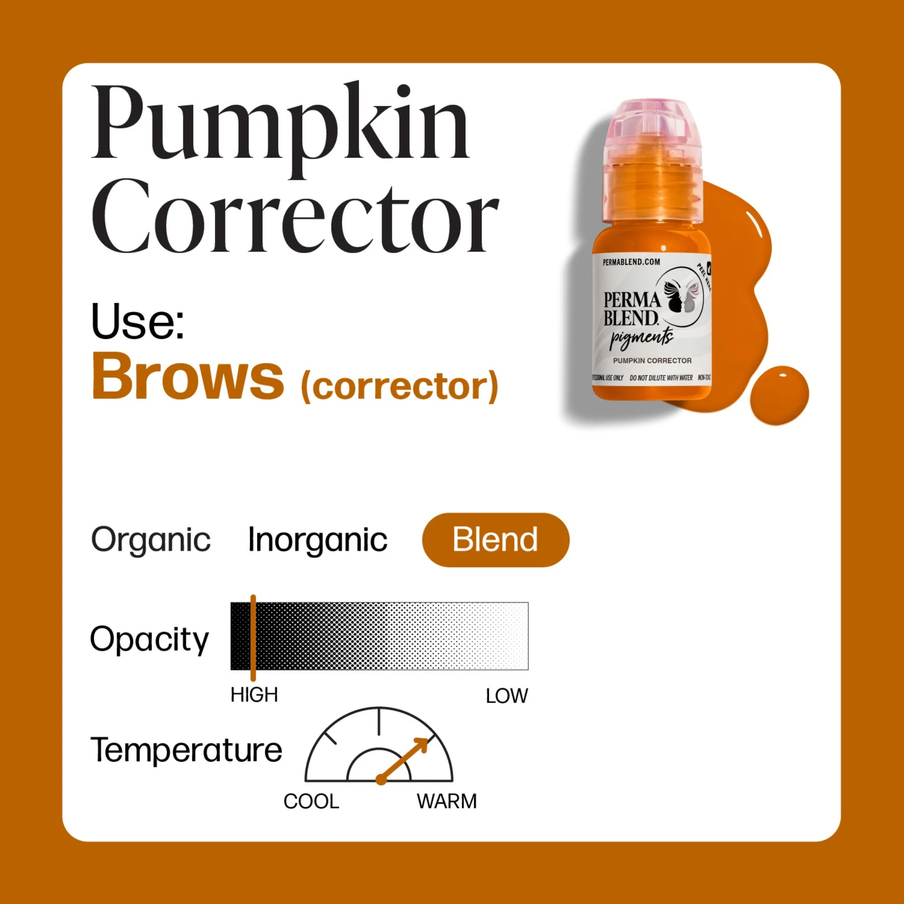 Perma Blend Corrector Pigments - Pumpkin Corrector - Image 3