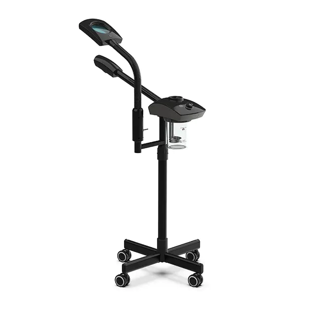 Black 2 In 1 Facial Steamer + LED Magnifying