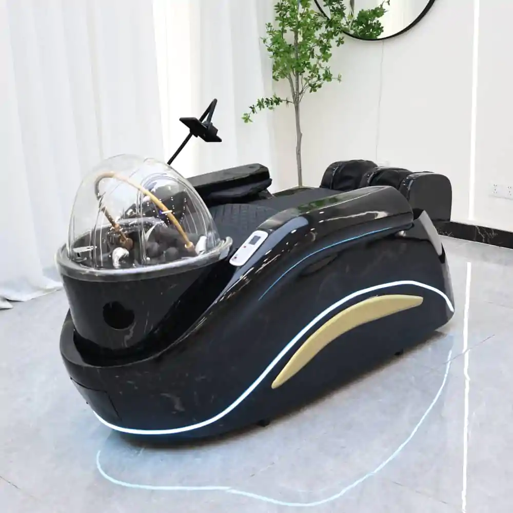 Deluxe Japanese Head Spa with Massage Chair - Black - Image 5