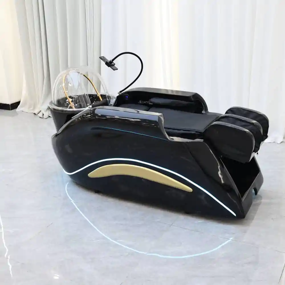 Deluxe Japanese Head Spa with Massage Chair - Black - Image 3