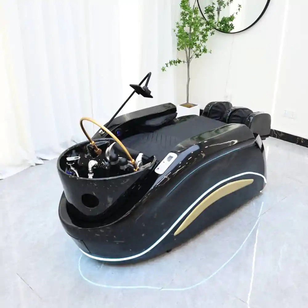 Deluxe Japanese Head Spa with Massage Chair - Black - Image 2