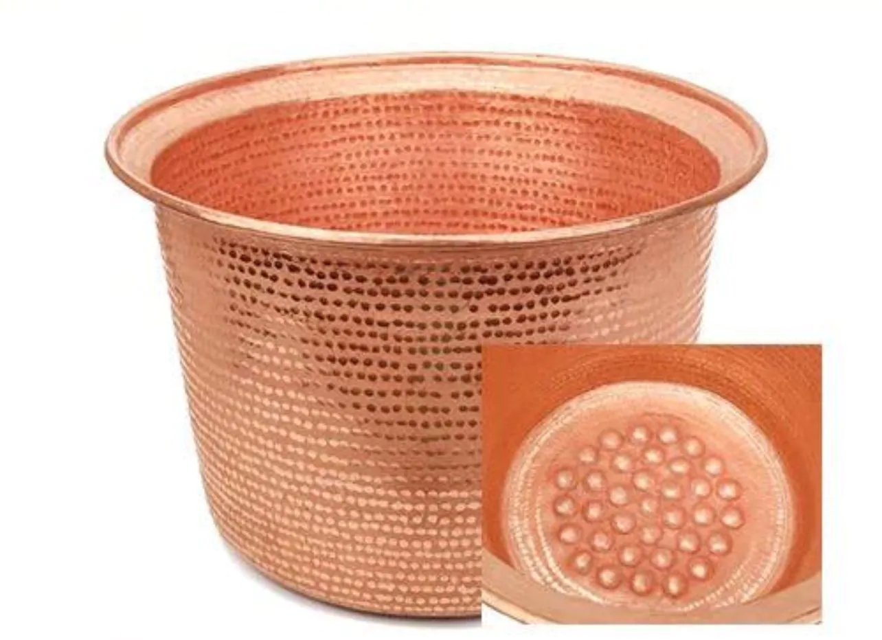 Luxury Spa Copper Pedicure Bowl with Foot Massager